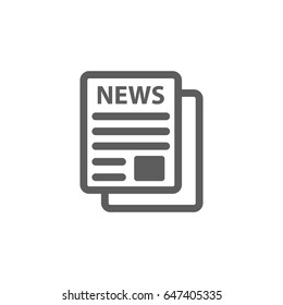 Newspaper icon in trendy flat style isolated on white background. Symbol for your web site design, logo, app, UI. Vector illustration, EPS