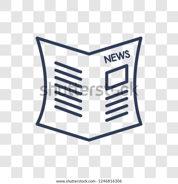 Newspaper Icon Trendy Linear Newspaper Logo Stock Image Download Now