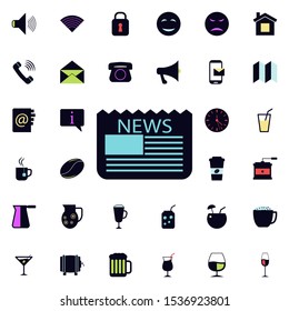 newspaper icon. Universal set of web for website design and development, app development