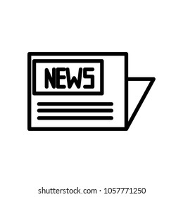 newspaper icon vector
