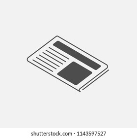 Newspaper icon . Vector