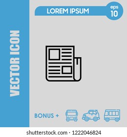 Newspaper icon vector