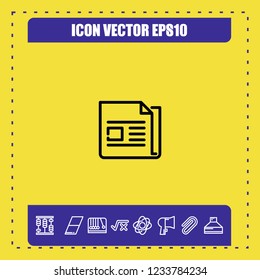 Newspaper icon vector