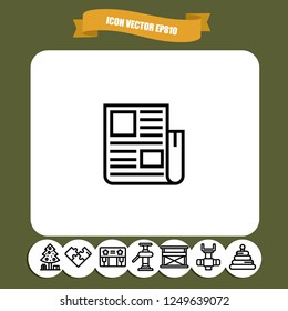 Newspaper icon vector