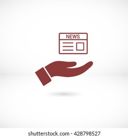 newspaper icon vector