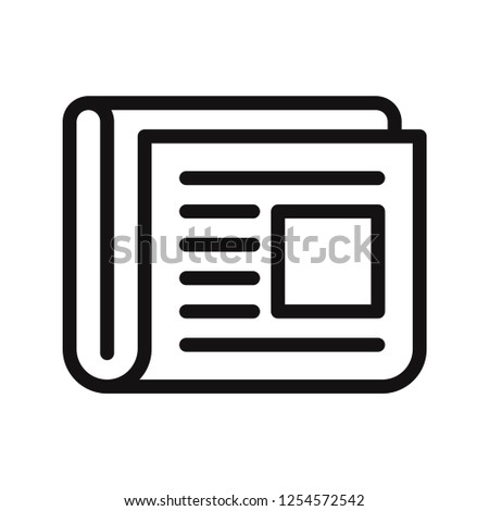 Newspaper icon vector