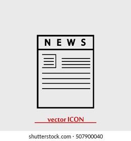 newspaper icon, vector best flat icon, EPS