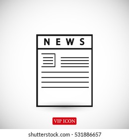 newspaper icon, vector best flat icon, EPS