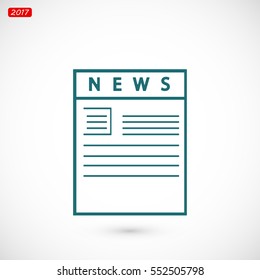 newspaper icon, vector best flat icon, EPS