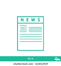 newspaper icon, vector best flat icon, EPS