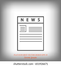 newspaper icon, vector best flat icon, EPS