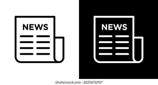 Newspaper icon vector collection. vector sign illustration
