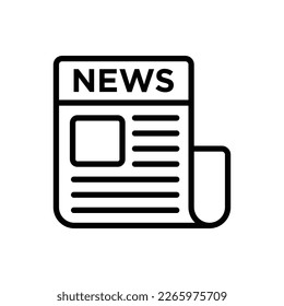 newspaper icon vector design template in white background