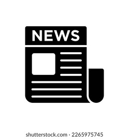 newspaper icon vector design template in white background