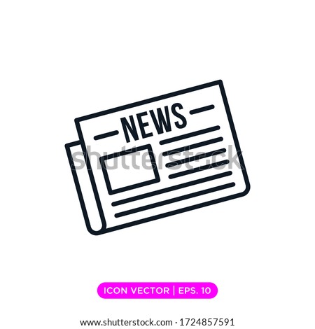 Newspaper icon vector design template