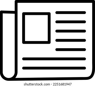Icono del periódico Diseño del vector de diseño ilustración de estilo de moda sobre fondo blanco..eps
