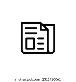 Newspaper icon vector design trendy