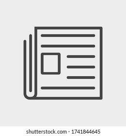 Newspaper icon vector eps 10