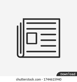 Newspaper icon vector eps 10