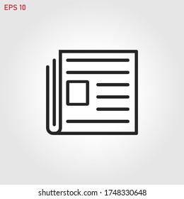 Newspaper icon vector eps 10