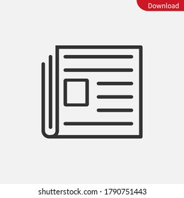 Newspaper icon vector eps 10