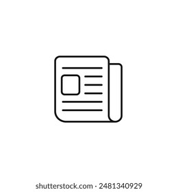 Newspaper icon vector. EPS 10 editable vector