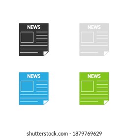 Icono del periódico. Ilustración de vectores eps10