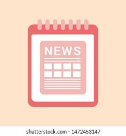 Newspaper icon vector, filled flat sign, solid pictograph isolated on white. News symbol, logo illustration
