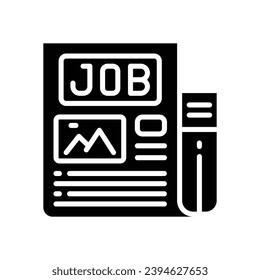 icono del periódico. icono de glifo vectorial para tu sitio web, móvil, presentación y diseño de logotipo.