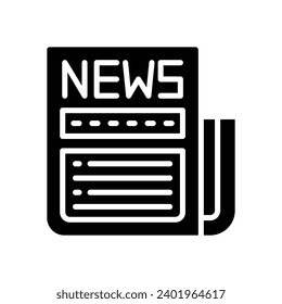newspaper icon. vector glyph icon for your website, mobile, presentation, and logo design.