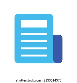 Icono de diario ilustración gráfica vectorial en azul