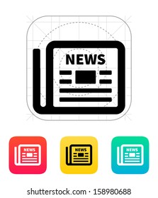 Newspaper icon. Vector illustration.