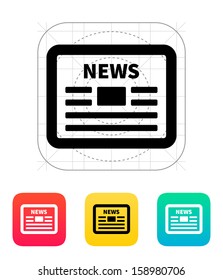 Newspaper icon. Vector illustration.
