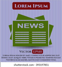 Newspaper icon vector illustration
