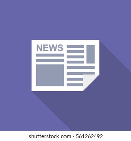 newspaper icon. vector illustration