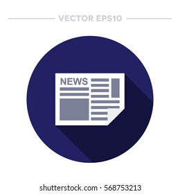 newspaper icon. vector illustration