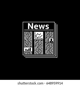 Newspaper icon. Vector illustration.