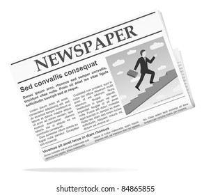 Newspaper icon. Vector illustration.