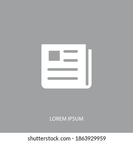 icono del periódico. Ilustración del vector EPS 10.