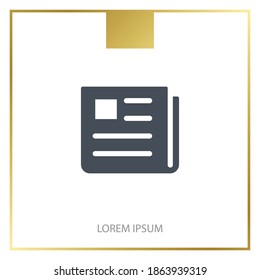 icono del periódico. Ilustración del vector EPS 10.