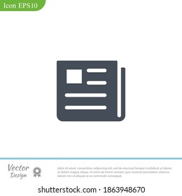 newspaper icon. Vector illustration EPS 10.