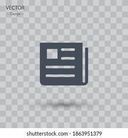 icono del periódico. Ilustración del vector EPS 10.