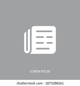 newspaper icon. Vector illustration EPS 10.