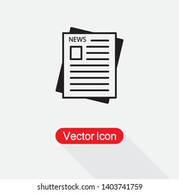 Newspaper Icon Vector Illustration Eps10