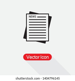 Newspaper Icon Vector Illustration Eps10