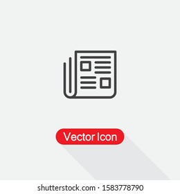 Newspaper Icon Vector Illustration Eps10