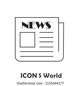 Newspaper icon. Vector illustration eps10.