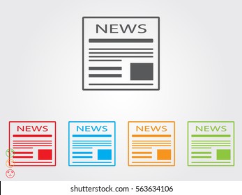 newspaper, icon, vector illustration eps10