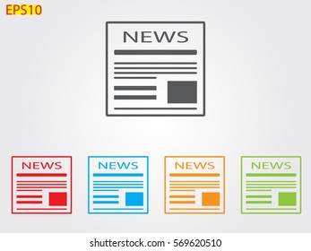 newspaper, icon, vector illustration eps10