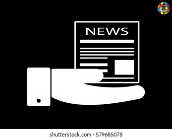 newspaper, icon, vector illustration eps10
